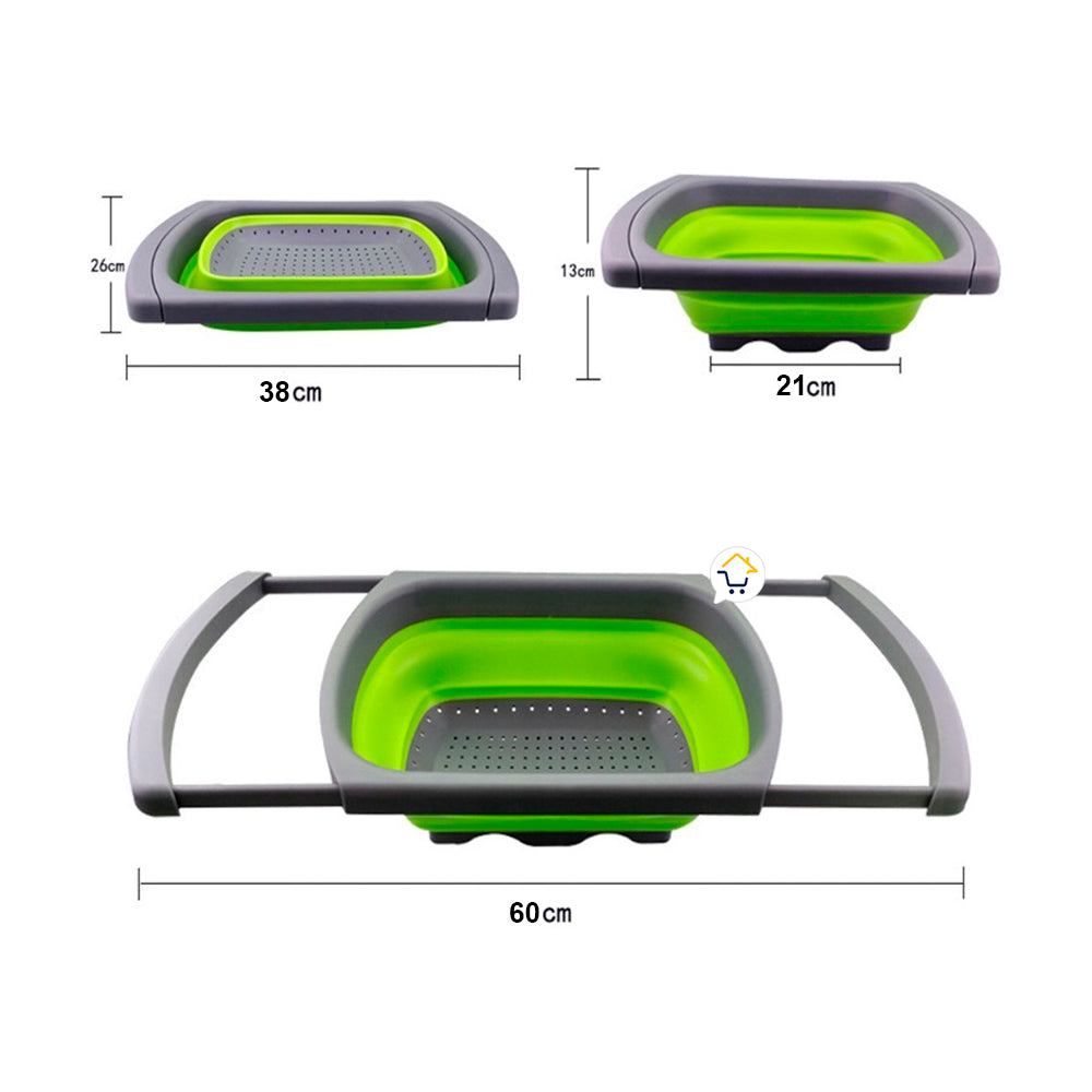 Colador silicona plegable
