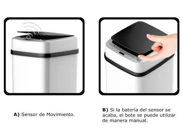 Papelera inteligente con sensor